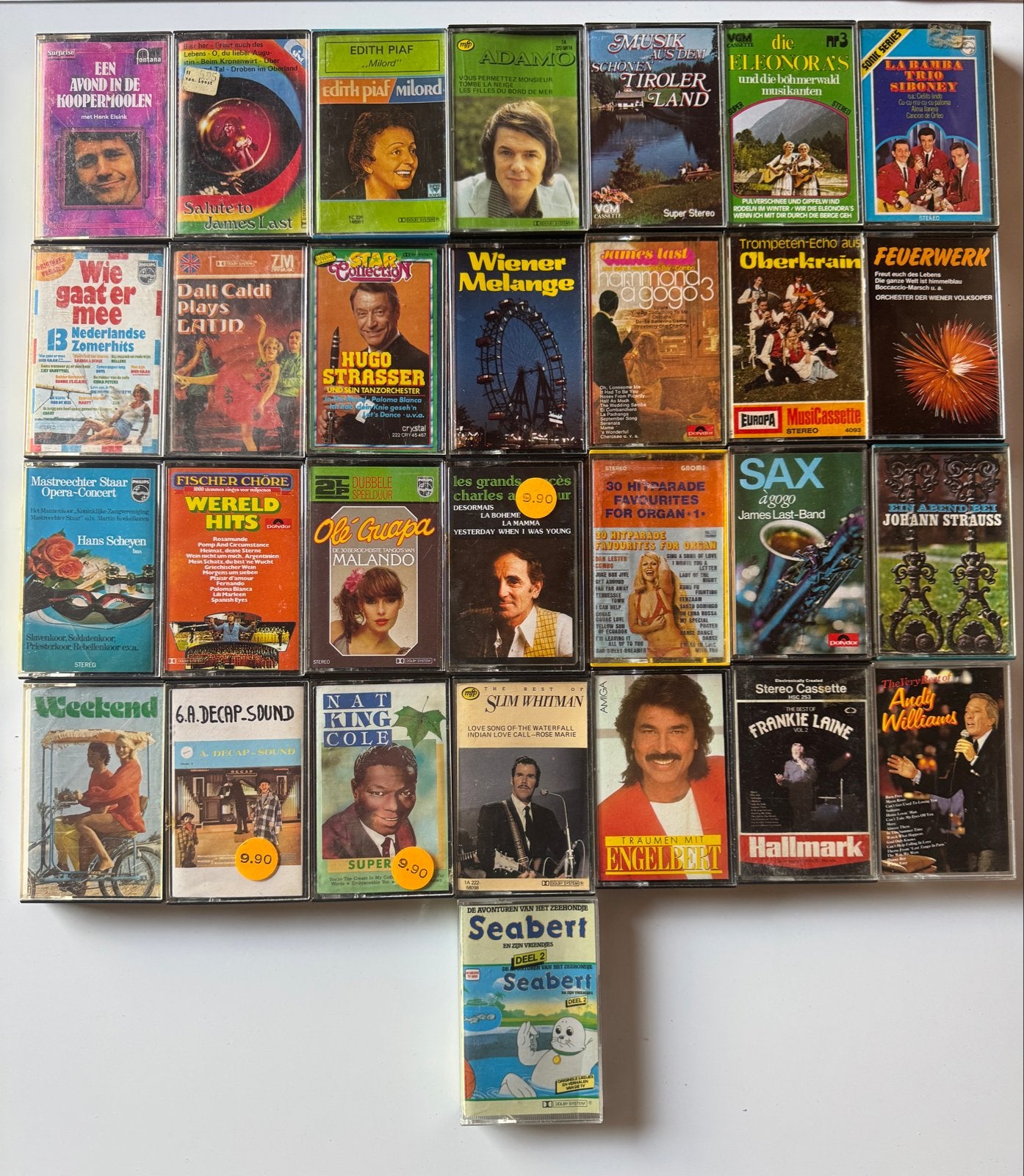 Grote collectie van 31 cassettebandjes muziekcassettes, Cd's en Dvd's, Gebruikt, Ophalen of Verzenden, Voorbespeeld, Pop