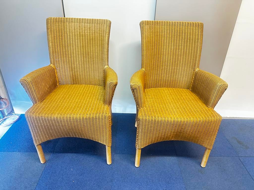 2 Lloyd loom fauteuils tuinstoelen, Ophalen of Verzenden, Zo goed als nieuw