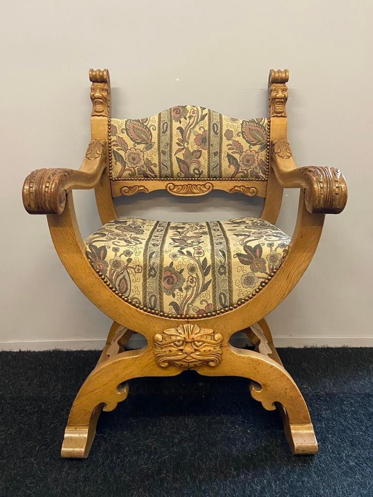 Prachtige vintage brocante antieke dagobert stoel, Huis en Inrichting, Fauteuils, Ophalen, Gebruikt, Vintage barok brocant antiek klassiek