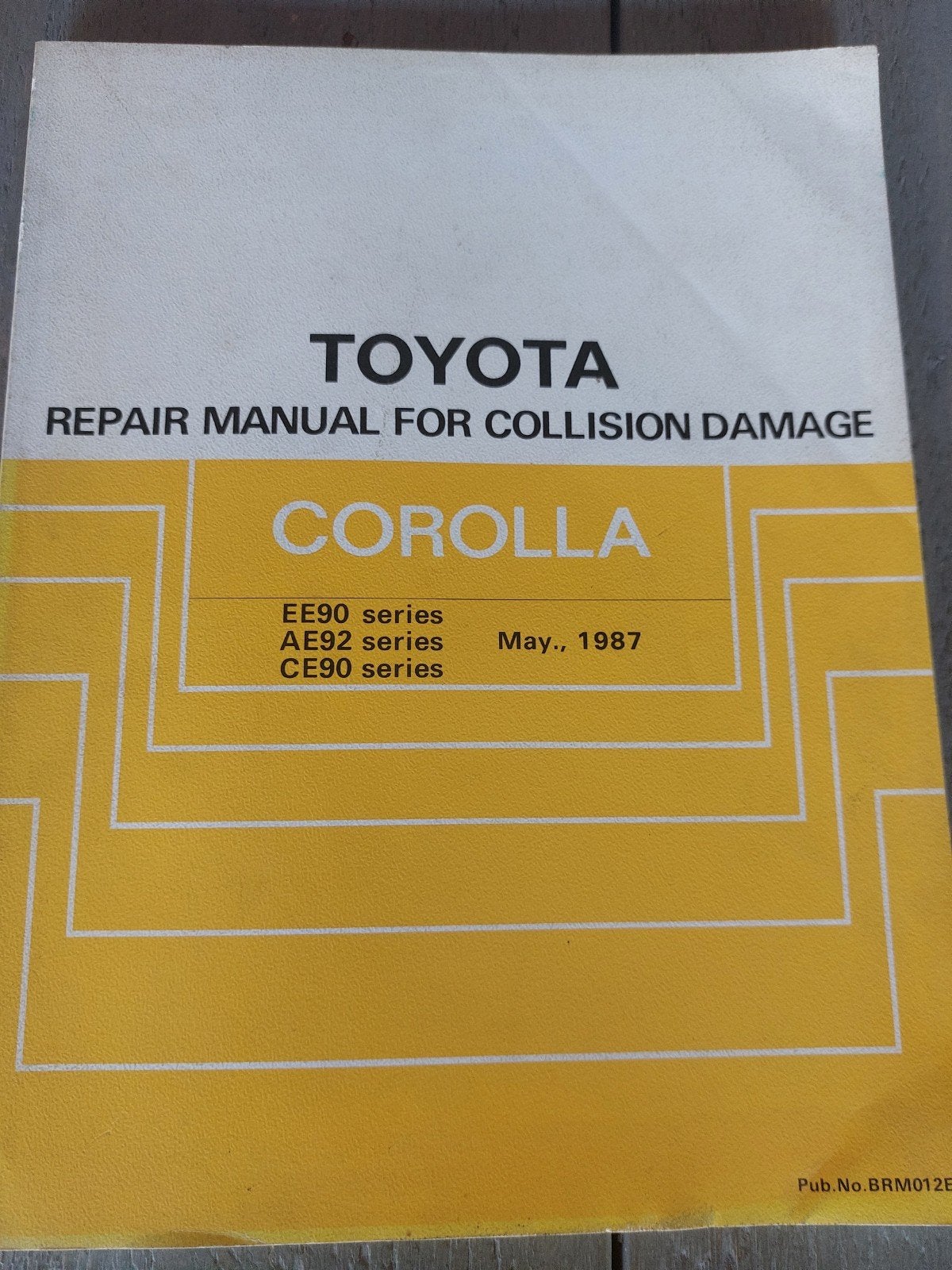 REPAIR MANUAL FOR COLLISION DAMAGE TOYOTA COROLLA EE90 AE92, Ophalen of Verzenden
