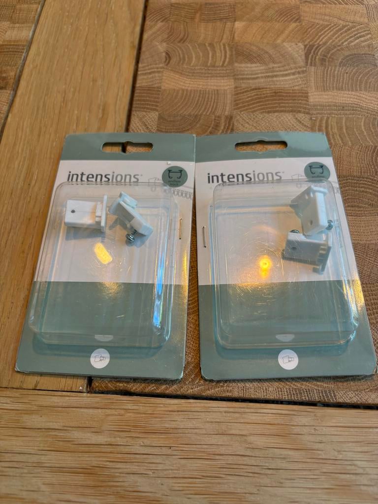 Intensions Endless Gordijnroede Eindstukken Wit (2 sets), Ophalen, Minder dan 50 cm, Wit, Nieuw
