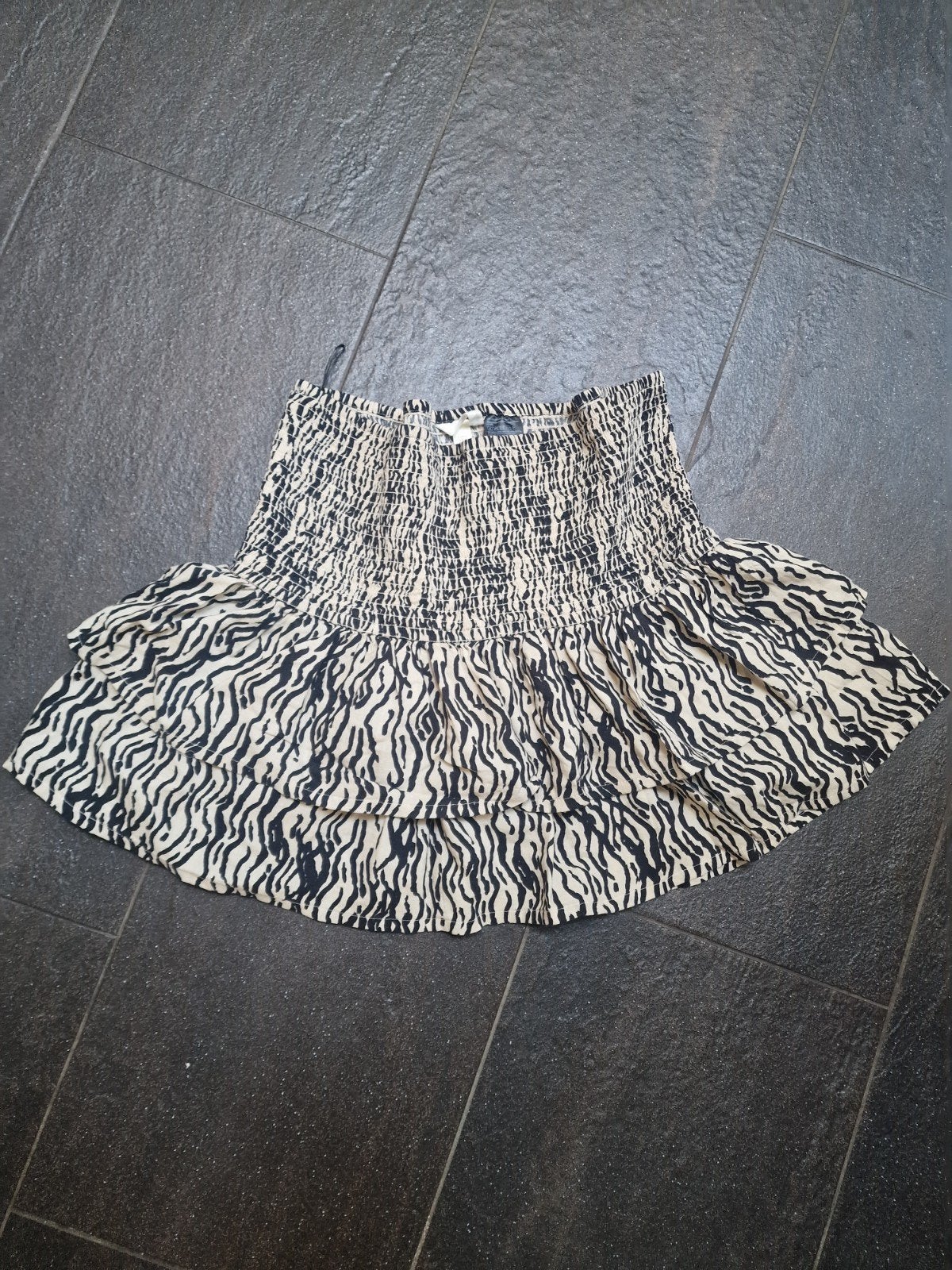 H&M Zebraprint Rokje Maat L, H&M, Ophalen of Verzenden, Maat 42/44 (L), Zwart
