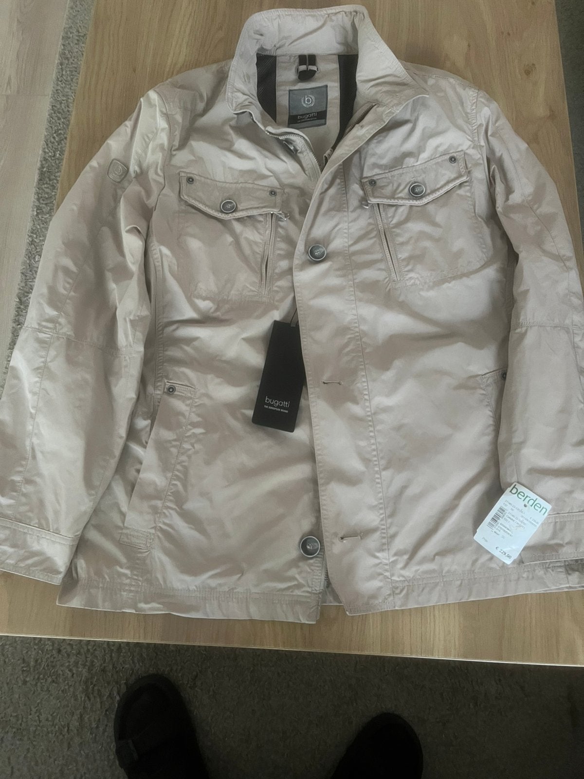 Te koop beige  Bugatti herenjas, maat 50, Ophalen of Verzenden, Nieuw, Maat 48/50 (M), Beige