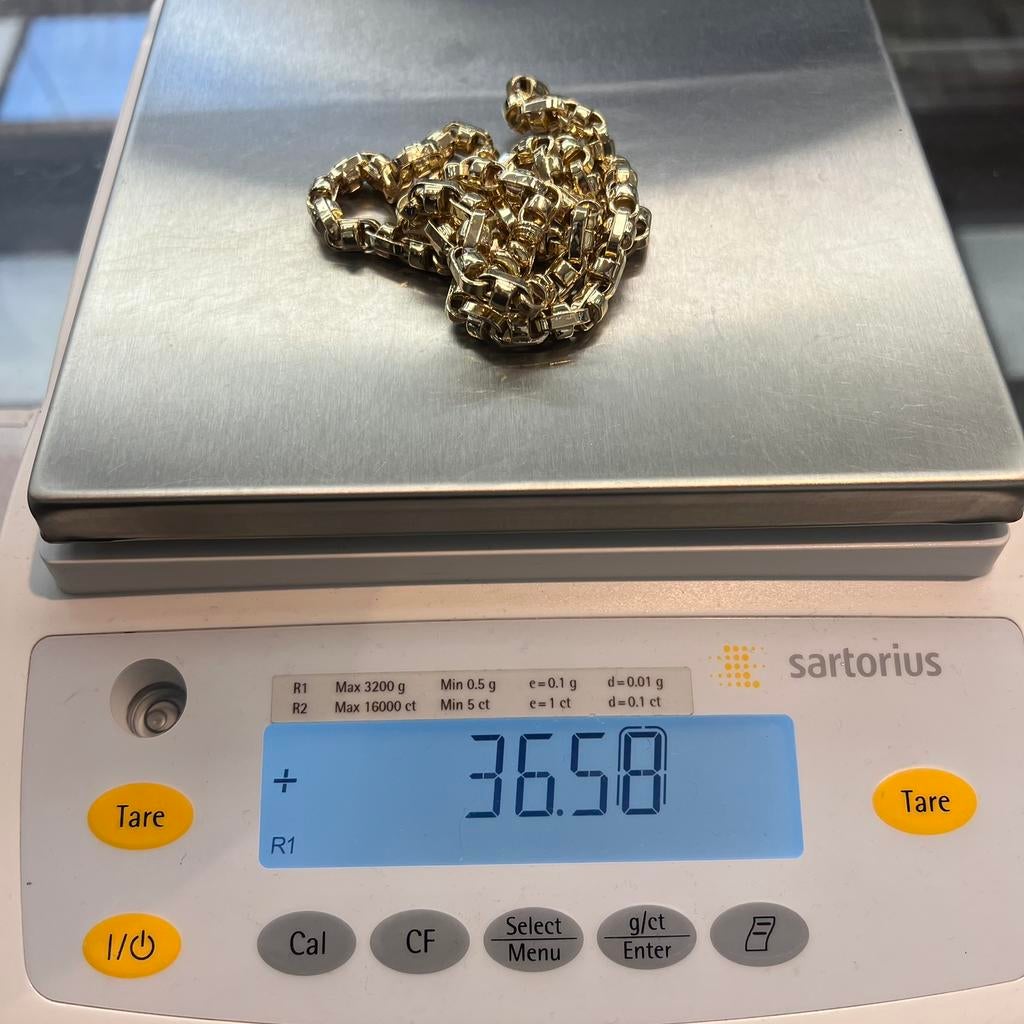 14k gouden ketting 36,58 gram goud, Sieraden, Tassen en Uiterlijk, Kettingen, Ophalen of Verzenden, Zo goed als nieuw, Goud