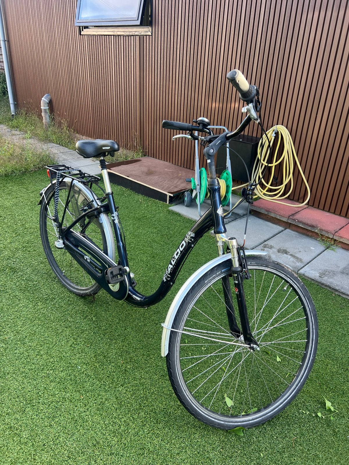 Damesfiets - Aldo - Zwart, Velgrem, Ophalen, Overige merken, 53 tot 56 cm