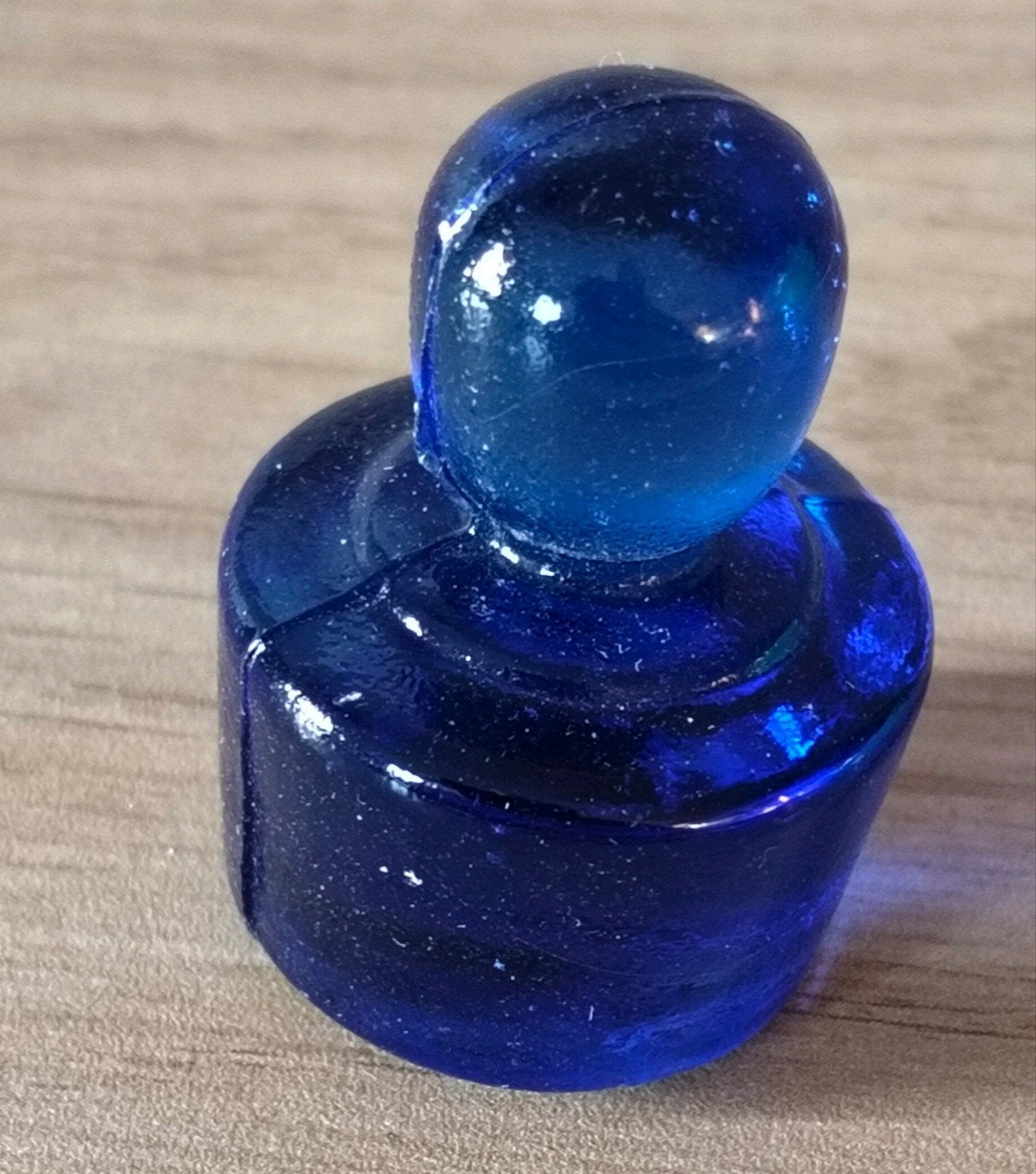 Antieke kobaltblauwe glazen flesstopper-dopje-stopje, Verzenden