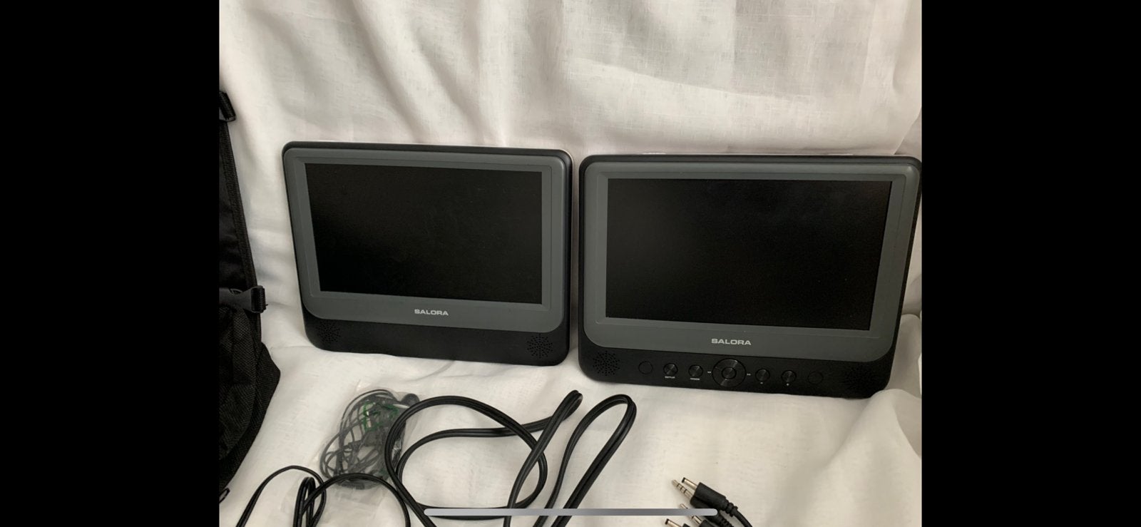 Salora portable dvd speler 2 schermen usb SD, Ophalen, Zo goed als nieuw, Overige merken