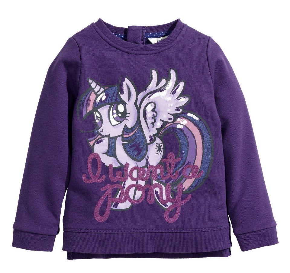My little pony Rarity paarse trui sweater H&M maat 134-140, Meisje, Trui of Vest, H&M, Nieuw