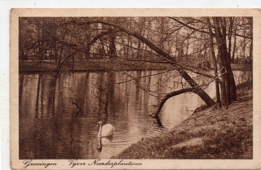 Groningen  Noorderplantsoen, Ophalen of Verzenden, 1920 tot 1940, Gelopen, Groningen