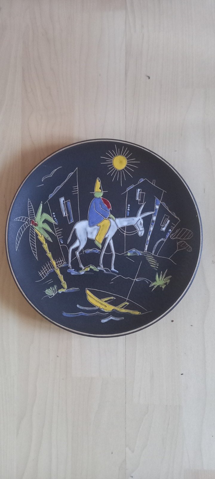 Vintage Ruscha Keramik wandbord, Ophalen of Verzenden