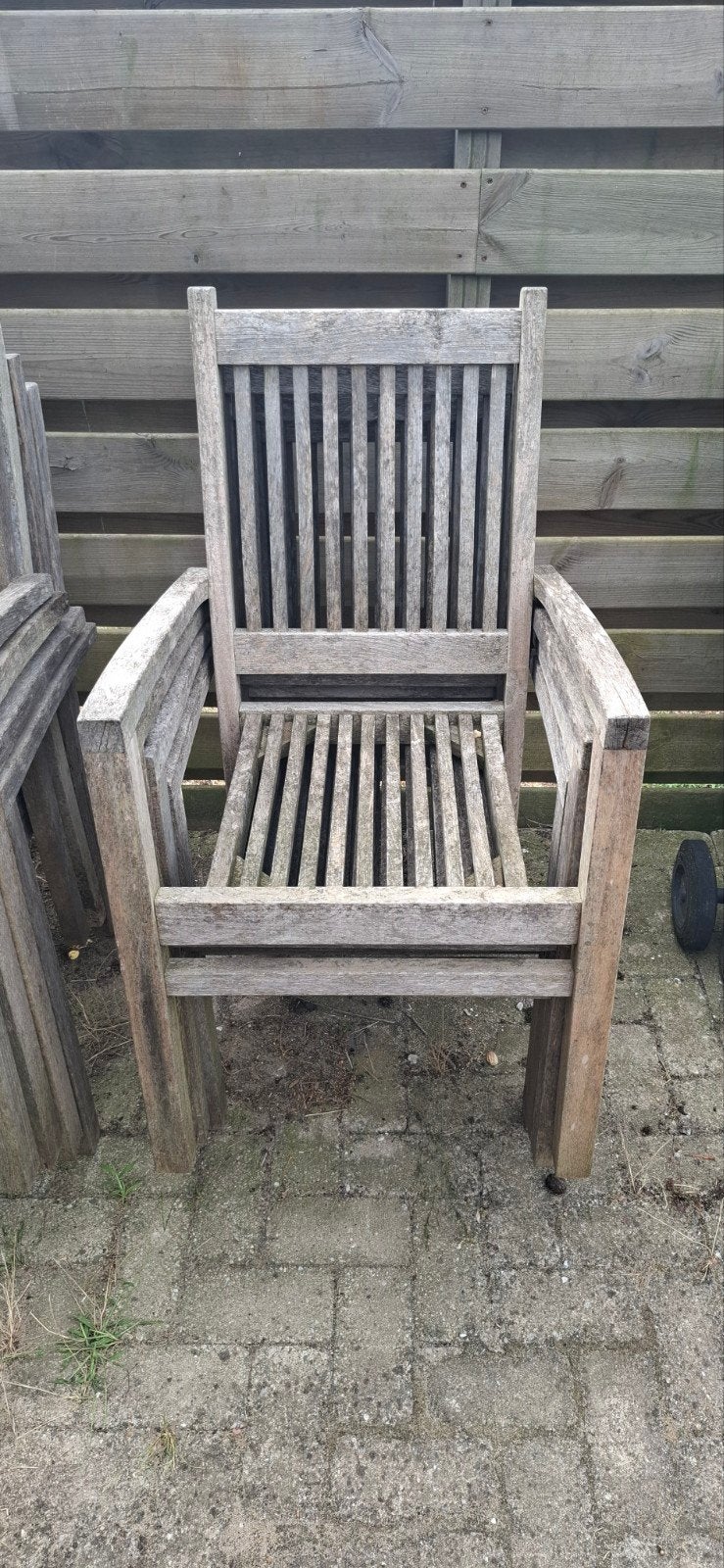 8 Sediamo houten tuinstoelen - gebruikt,, Ophalen, Gebruikt, Hout