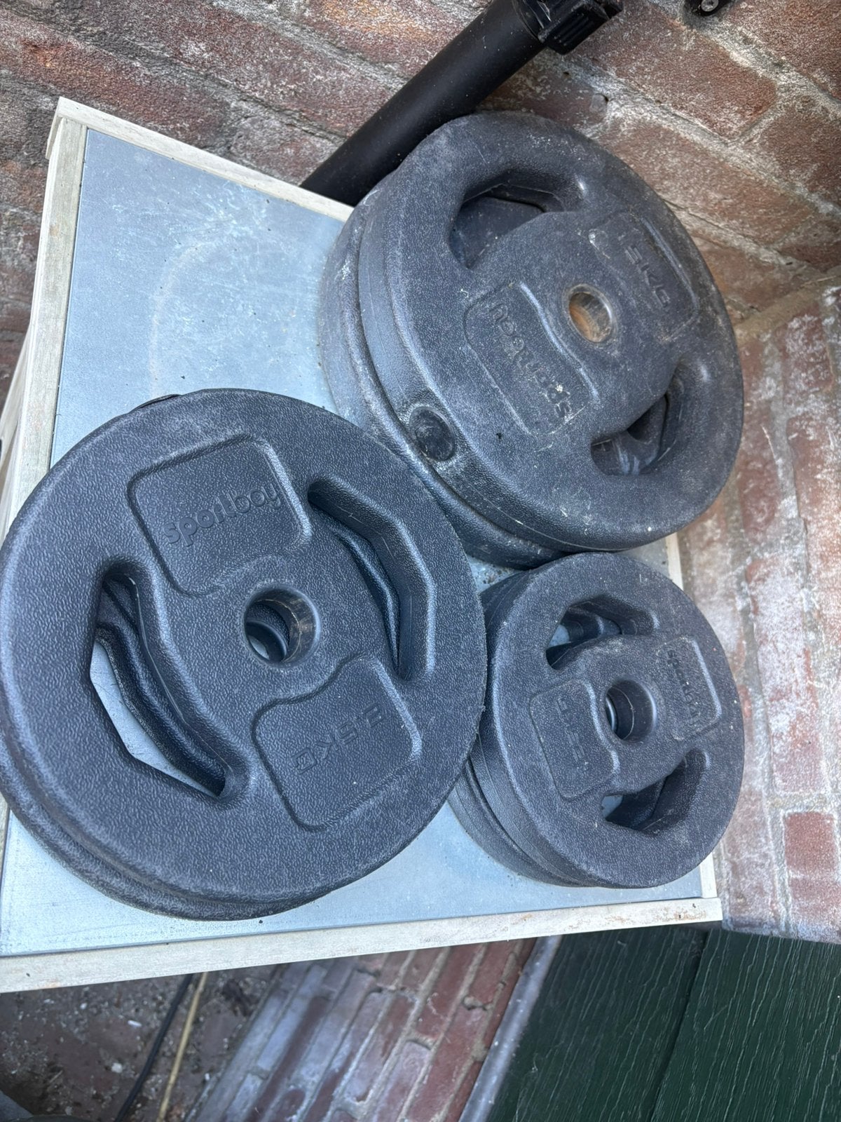 Barbell met gewichten, Ophalen, Gebruikt
