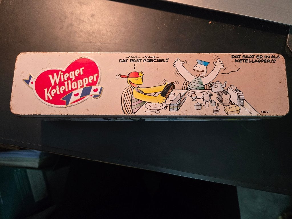 Vintage Wieger Ketellapper ontbijtkoekblik uit 2007, Ophalen, Gebruikt, Overige, Overige merken