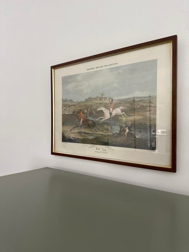 Vintage Shayer's English Fox Hunting Prent, Antiek en Kunst, Ophalen of Verzenden