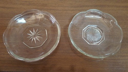 Schaaltjes van glas, 2 stuks, rond, Ophalen of Verzenden, 'T Olde Gre-j, Info@toldegrej.nl, Endepoelstraat 20f Didam