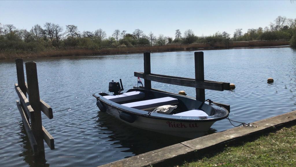 Sloep inclusief buitenboordmotor 4pk en trailer, Watersport en Boten, Sloepen, Ophalen, Gebruikt, Trailer, Buitenboordmotor