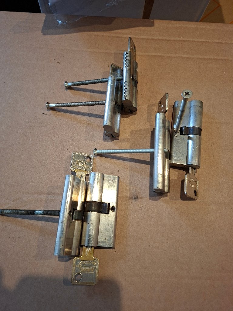 Abus cilinders, Doe-het-zelf en Verbouw, Ophalen of Verzenden, Gebruikt, Koper of Messing, Slot