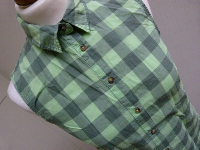 Groen geruite blouse top H&M maat S 36, H&M, Ophalen of Verzenden, Zo goed als nieuw, Maat 36 (S)