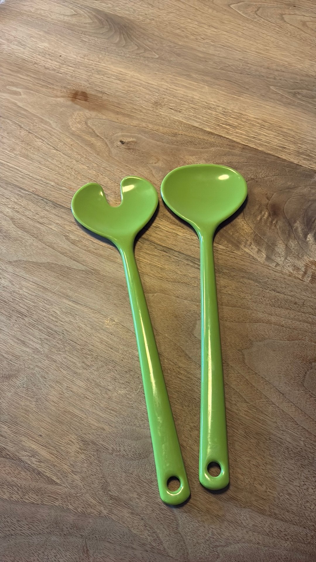 Saladebestek kunststof groen Mepal, Huis en Inrichting, Kunststof, Los bestek, Ophalen of Verzenden, Overige merken