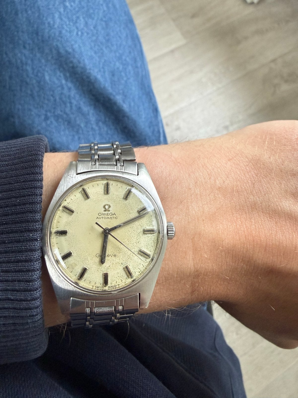 Omega Geneve 1969 34mm - Prachtig Vintage Horloge, Ophalen, Overige materialen