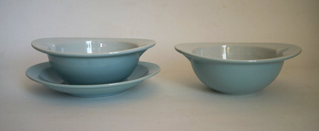 vintage fris edam symfonie kom schotel sauskom blauw., Gebruikt, Overige merken, Overige typen, Ophalen of Verzenden