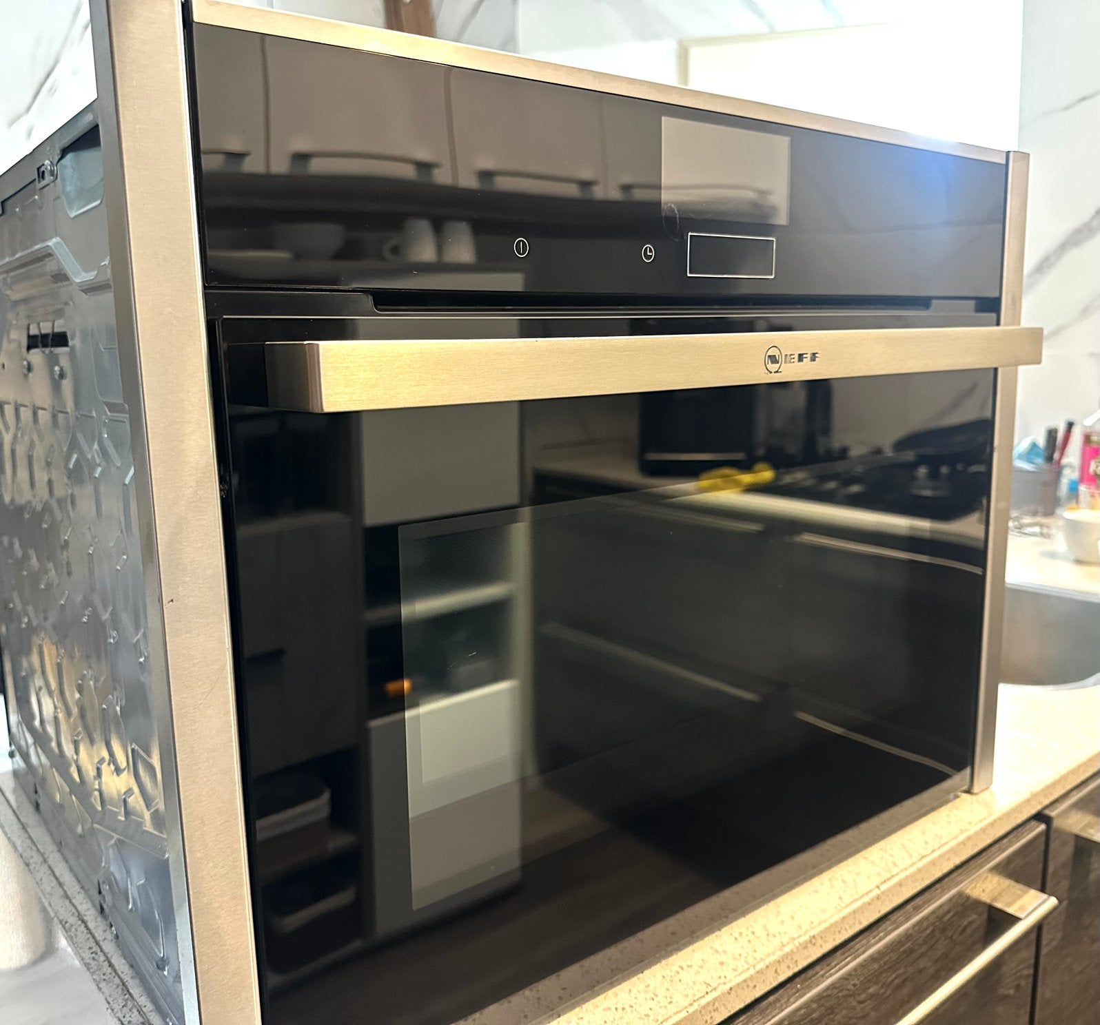 Neff inbouw combioven magnetron 46/60, Witgoed en Apparatuur, Ovens, Ophalen, Zo goed als nieuw
