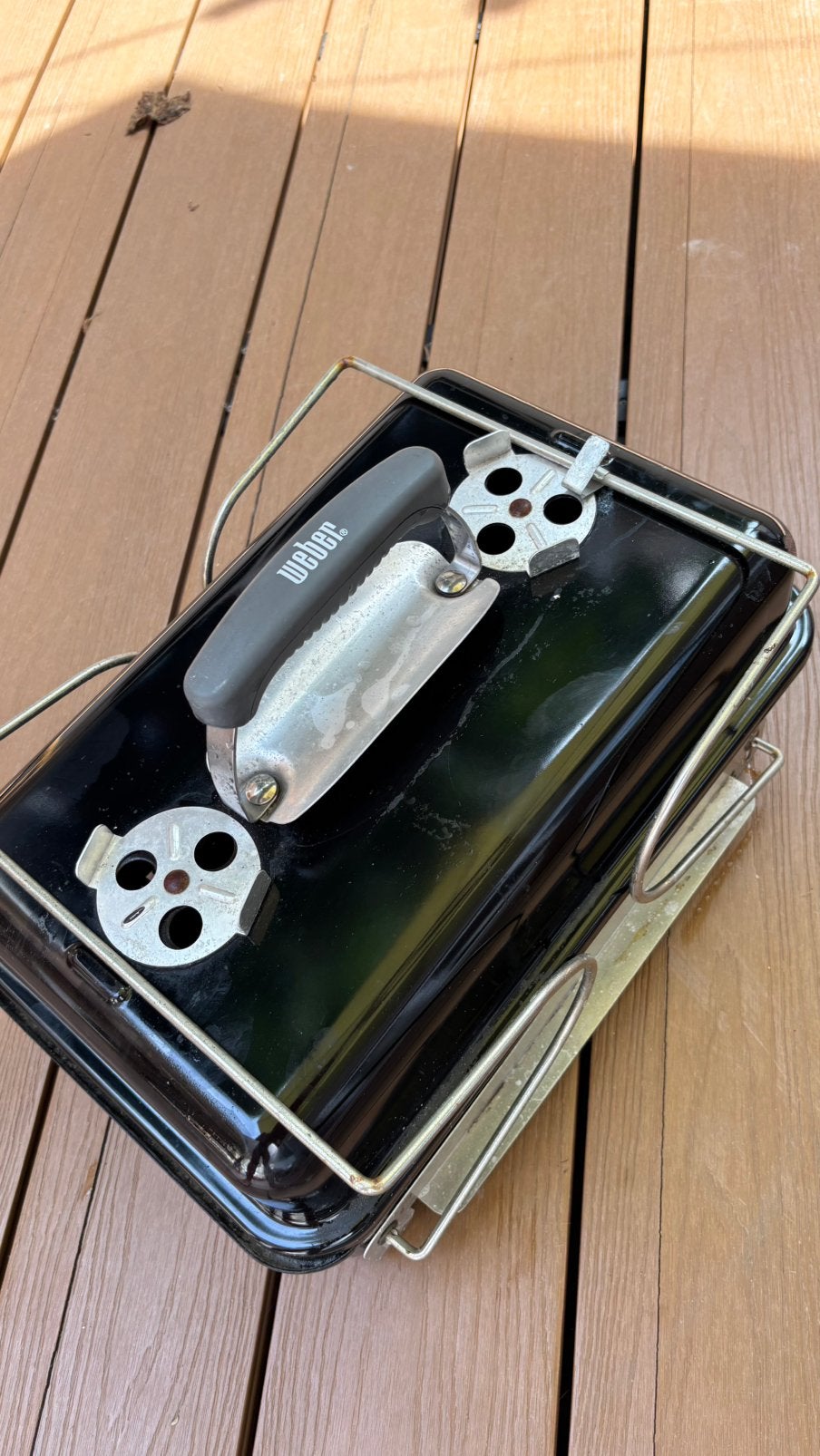 Draagbare weber Go Anywhere barbecue, Tuin en Terras, Ophalen, Gebruikt