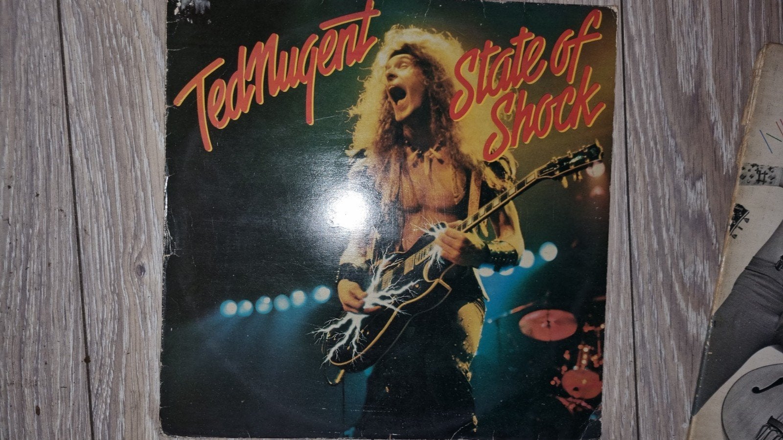 Ted Nugent - State of Shock LP (Hard Rock), Cd's en Dvd's, Ophalen of Verzenden, Gebruikt, 12 inch, LP