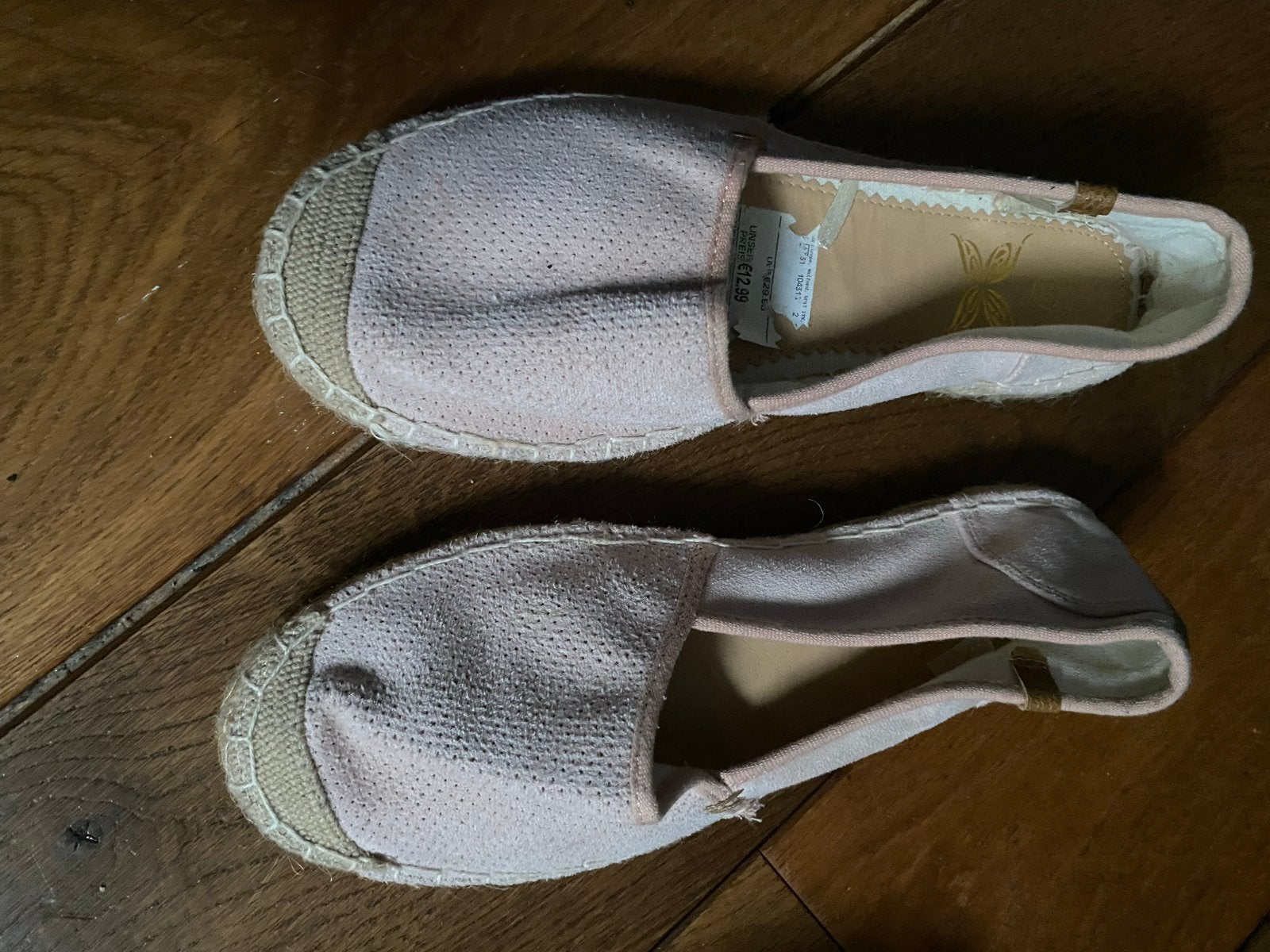 Espadrilles maat 38 poeder roze, bijna nieuw, Ophalen of Verzenden, Zo goed als nieuw, Roze, Espadrilles of Moccasins