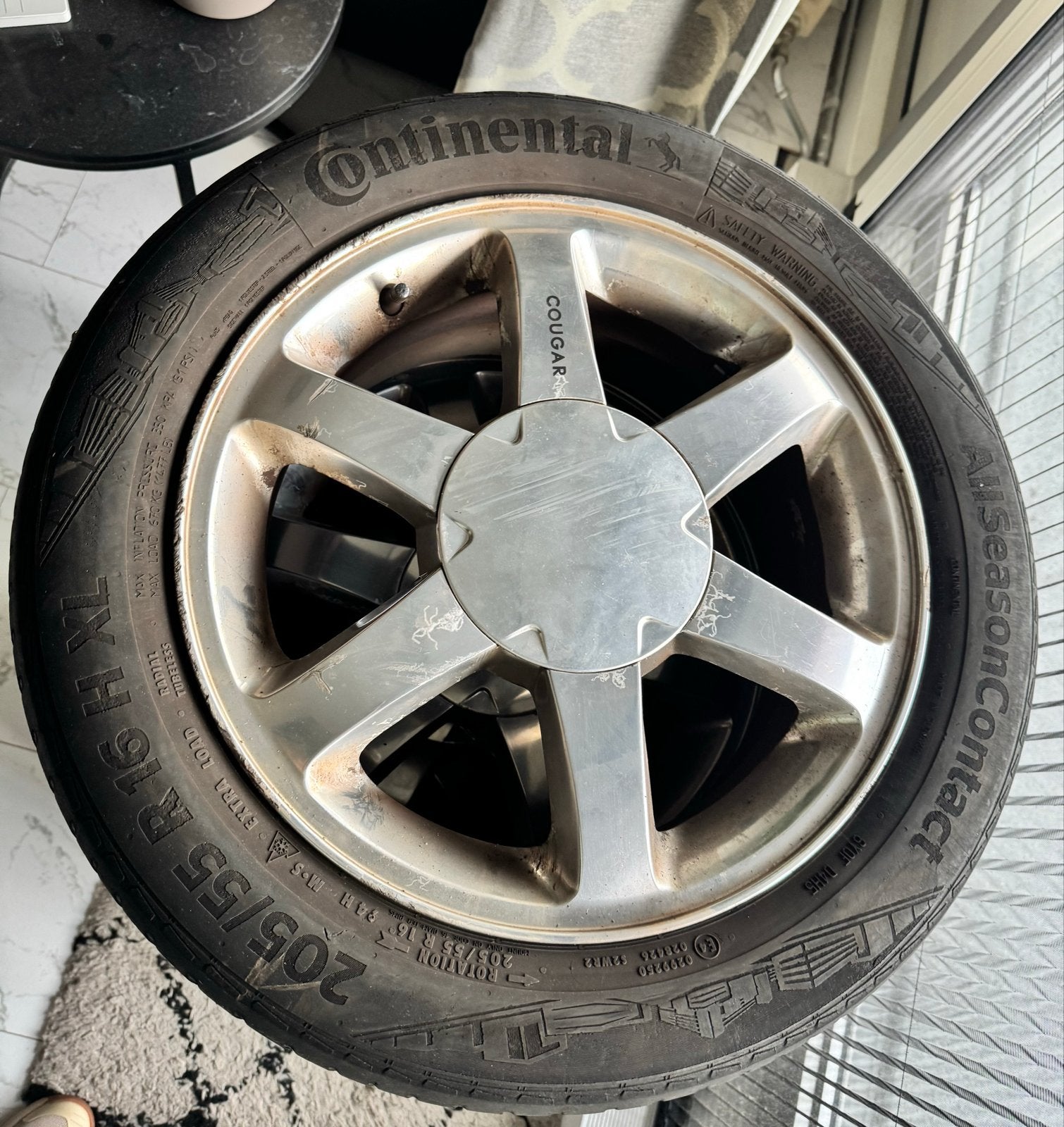 Ford Velgen met Continental AllSeasonContact Banden, Ophalen, Gebruikt, 16 inch, Banden en Velgen