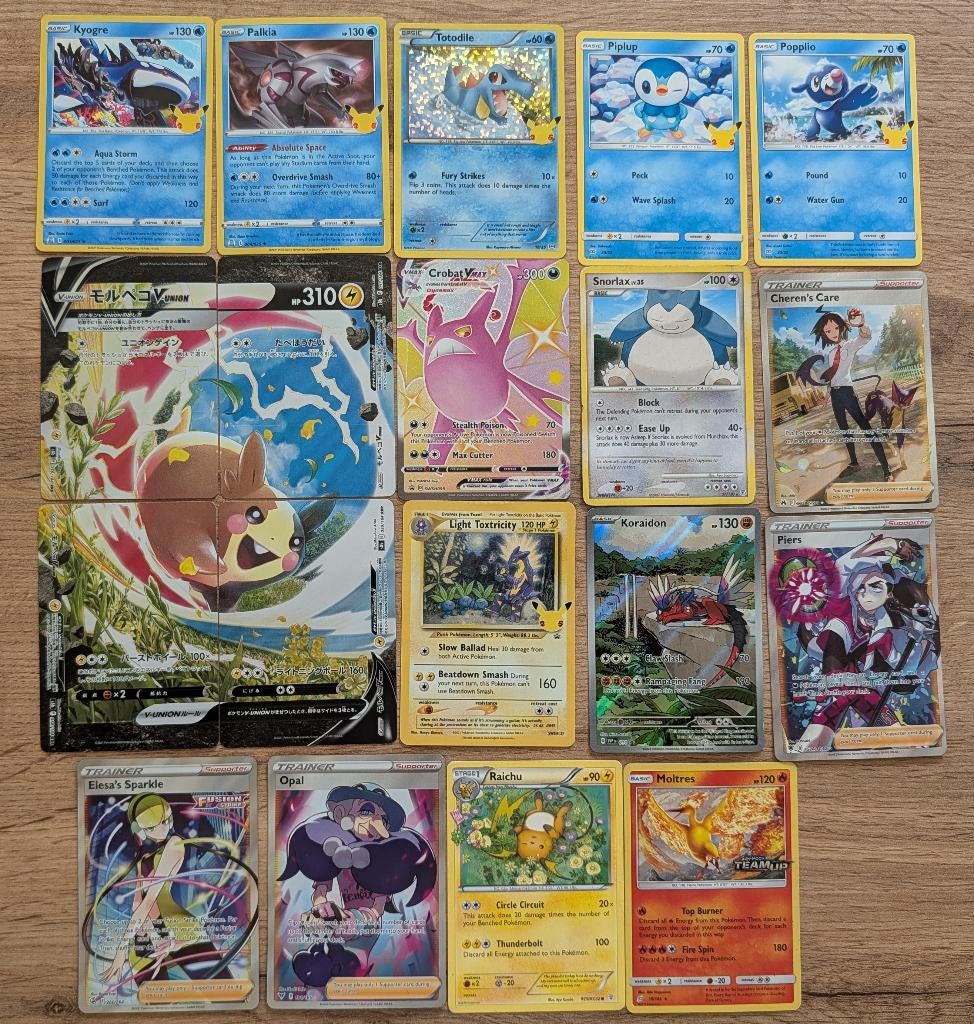 Verzameling Pokémon kaarten - 19 stuks, Ophalen of Verzenden, Zo goed als nieuw, Meerdere kaarten, Foil