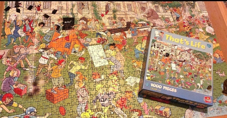 That.s life puzzel compleet 1000stukjes., Ophalen, 500 t/m 1500 stukjes, Zo goed als nieuw, Legpuzzel