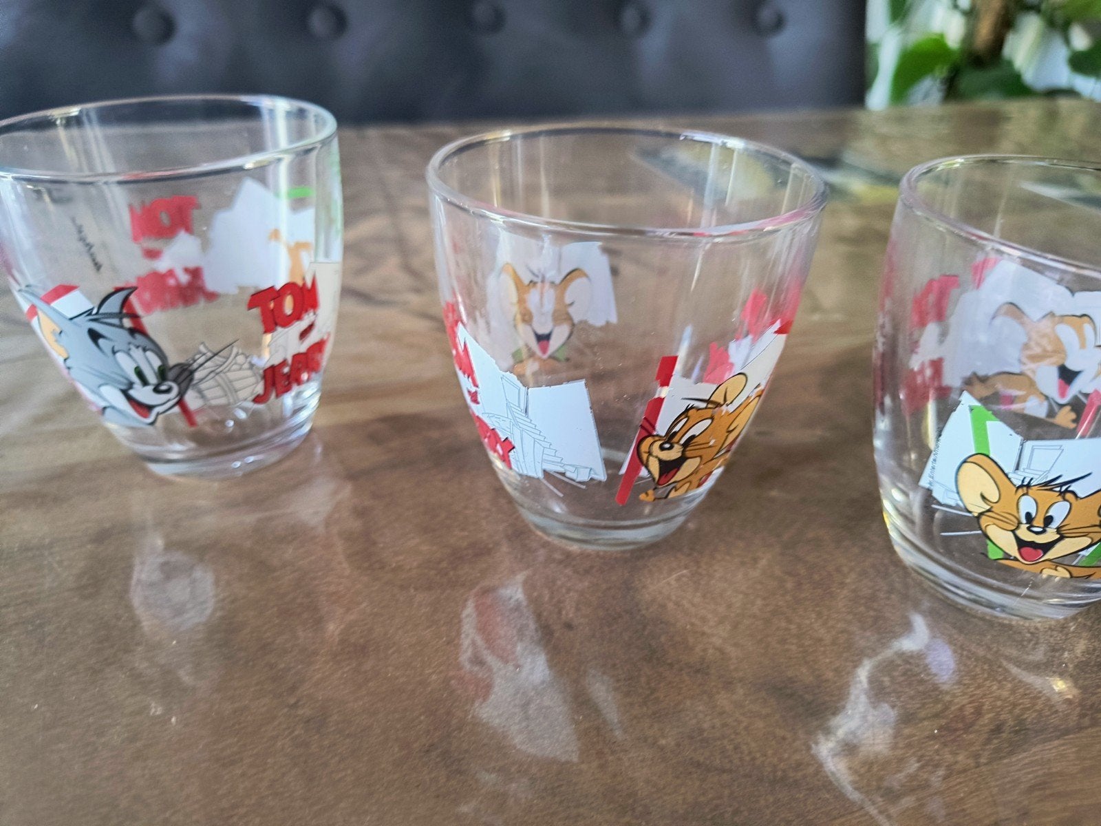 Vintage Tom & Jerry sapglazen - Set van 3, Ophalen of Verzenden