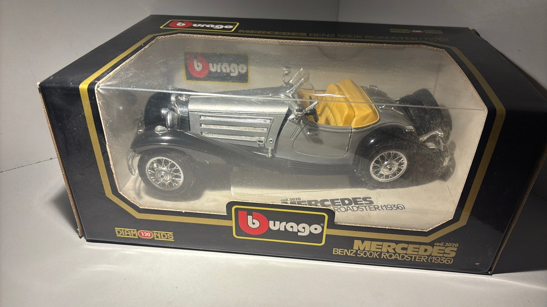 Mercedes benz 500 k cabriolet Bburago 1.18, Ophalen of Verzenden, Bburago, A, A