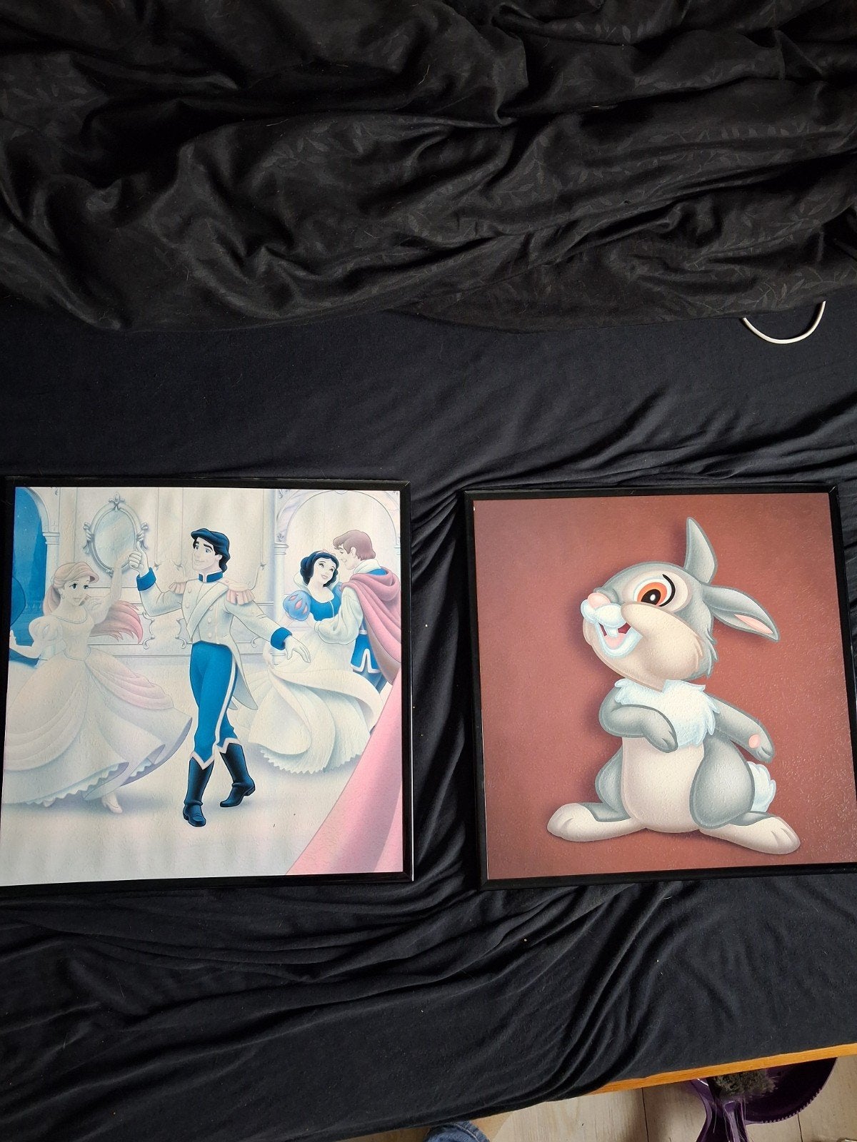 Disney schilderijen bambi + prinsessen, Gebruikt, Overige kleuren, Ophalen of Verzenden, Wanddecoratie