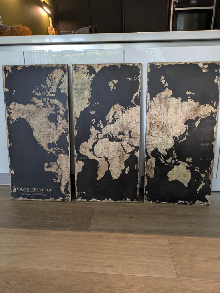 Drieluik schilderij/ afhalen!, Huis en Inrichting, Woonaccessoires | Wanddecoraties, Ophalen of Verzenden, Zo goed als nieuw