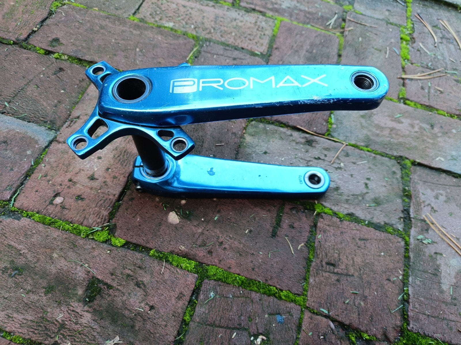 Promax Blauw Hollowtech 170mm Crankstel voor BMX, Fietsen en Brommers, Crankstel of Pedalen, Ophalen of Verzenden, Promax, Aluminium