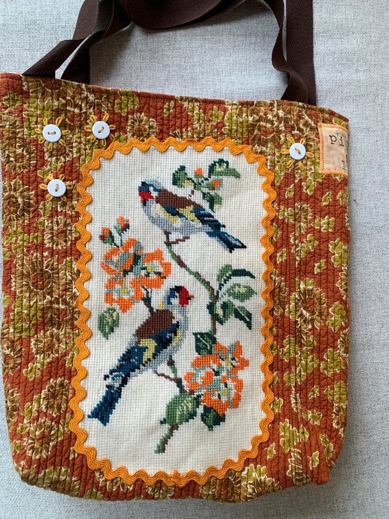 Tas /totebag van Pippa & Lies met geborduurde vogels, Ophalen of Verzenden, Nieuw, Oranje, Overige typen