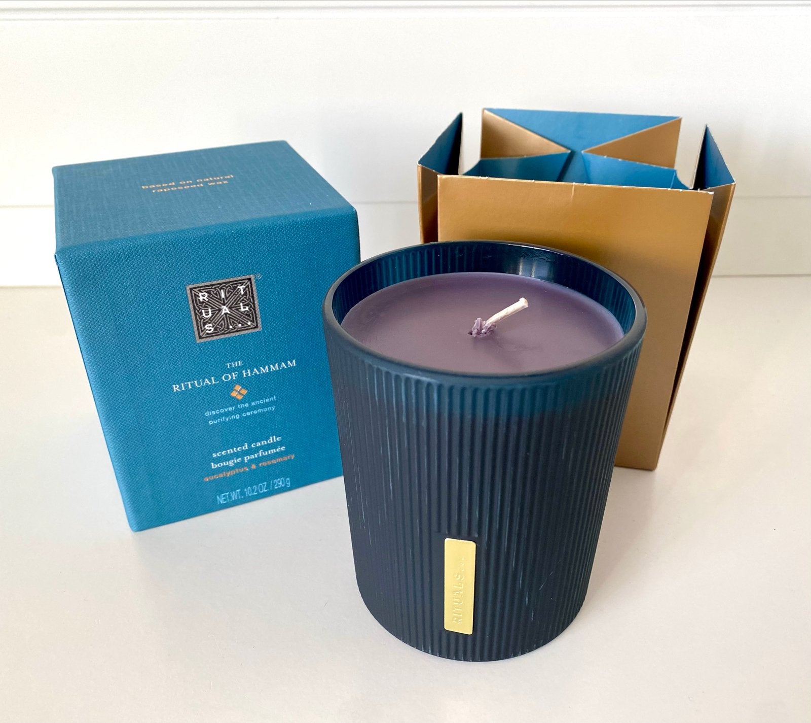 Rituals The Ritual of Hammam Geurkaars Eucalyptus Rozemarijn, Blauw, Ophalen of Verzenden, Rituals, Kaars