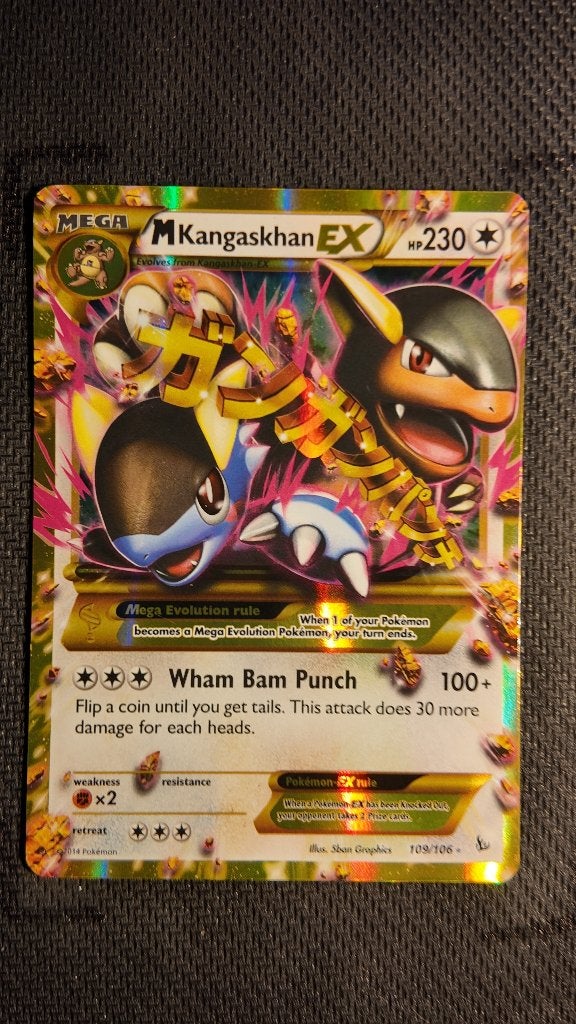 M Kangaskhan-EX 109 Flashfire | Pokemon kaart, Ophalen, Losse kaart, Foil