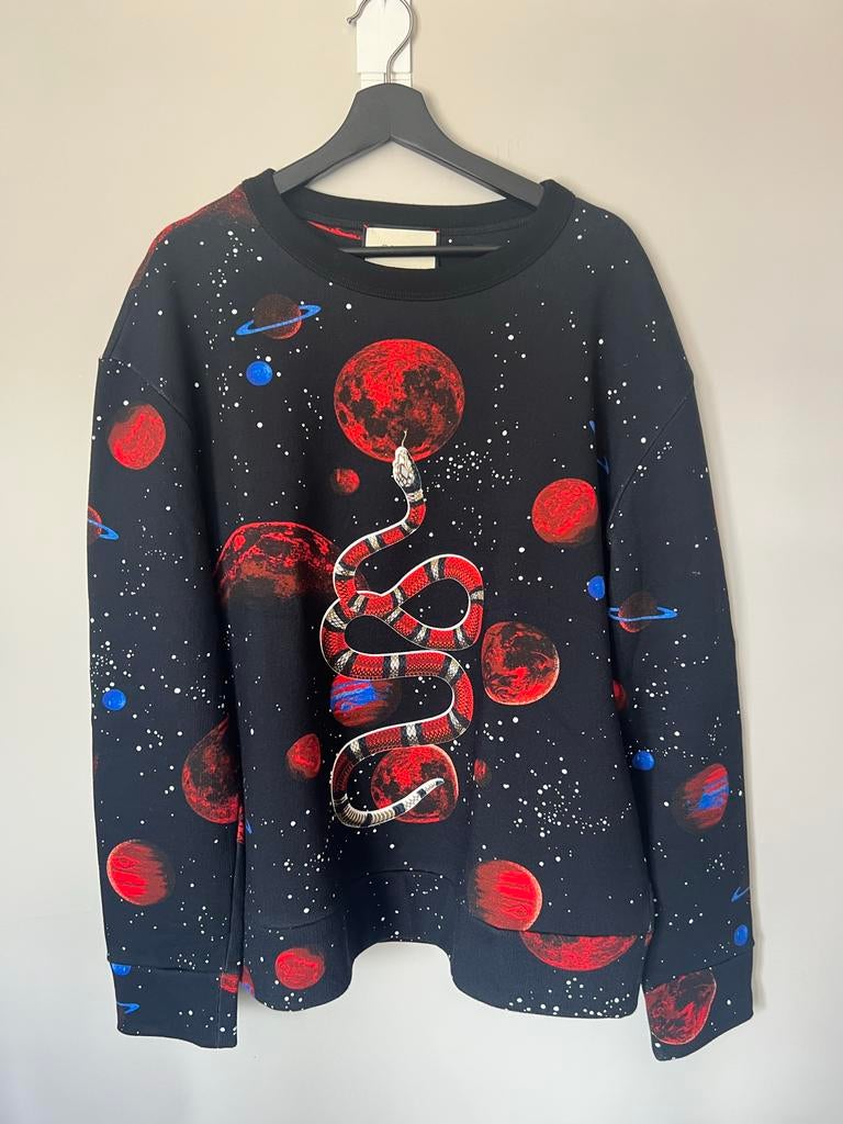 Gucci Space Snake Sweatshirt (XL) - Zo goed als nieuw, Ophalen, Zo goed als nieuw, Maat 56/58 (XL), Zwart