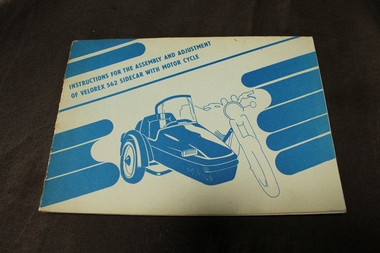 Velorex 562 sidecar instruction manual, Motoren, Ophalen of Verzenden, Overige merken