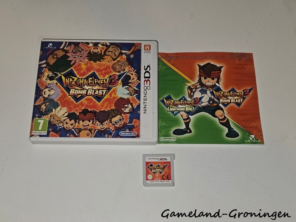 Inazuma Eleven 3 Bomb Blast (3DS) Compleet, Spelcomputers en Games, Games | Nintendo 2DS en 3DS, Gebruikt, -, -, 1 speler