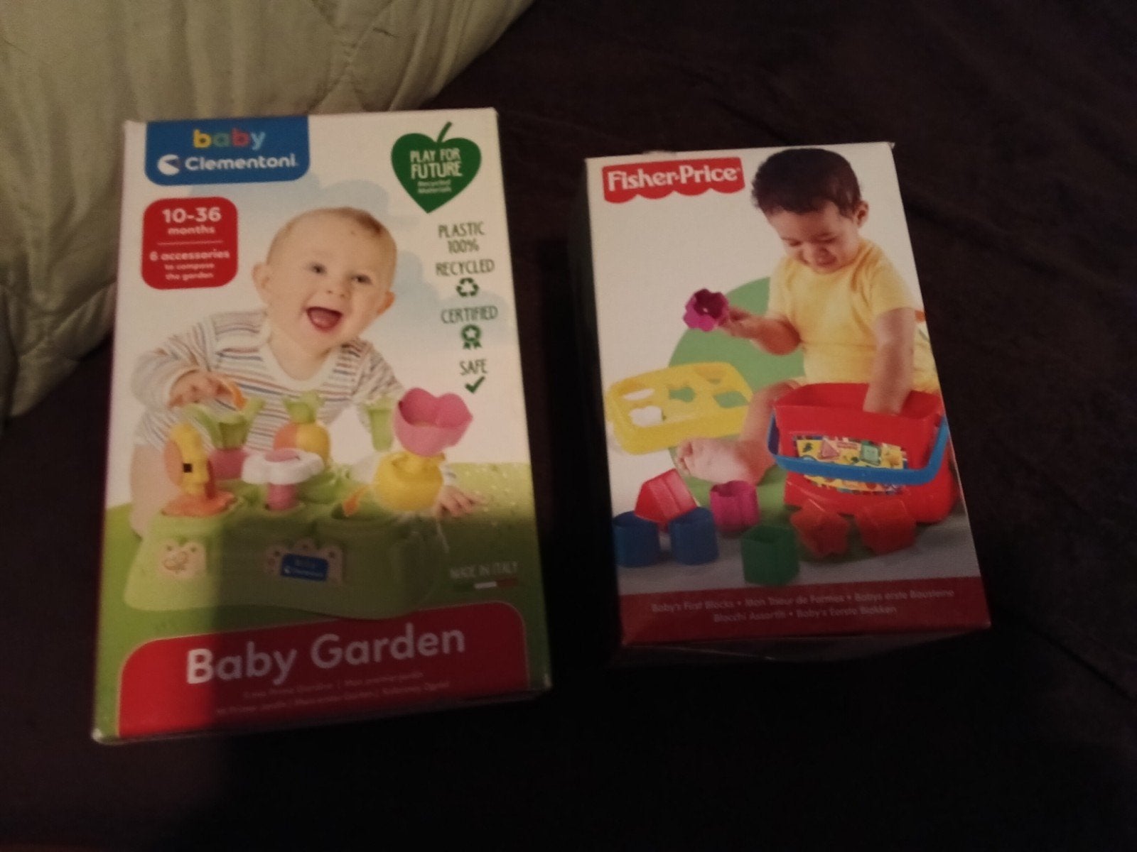 Baby Clementoni Baby Garden & Fisher-Price Vormenstoof, Ophalen of Verzenden, Gebruikt, Overige typen