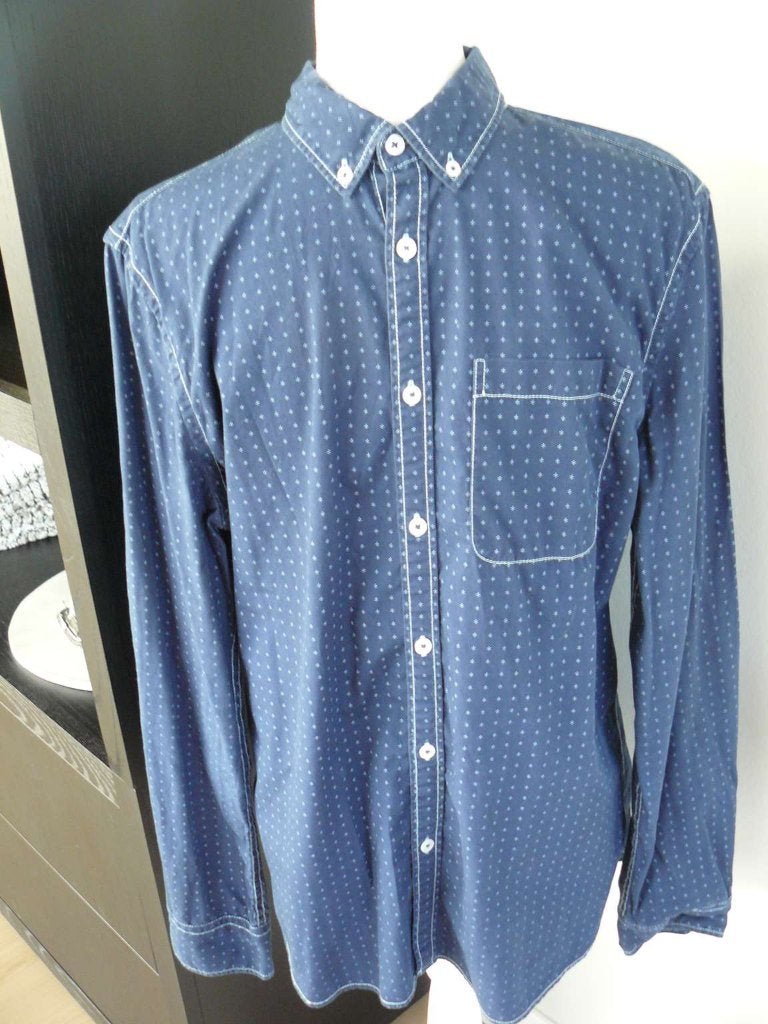 Donkerblauw Gaastra overhemd maat L., Gaastra, Blauw, Ophalen of Verzenden, Zo goed als nieuw