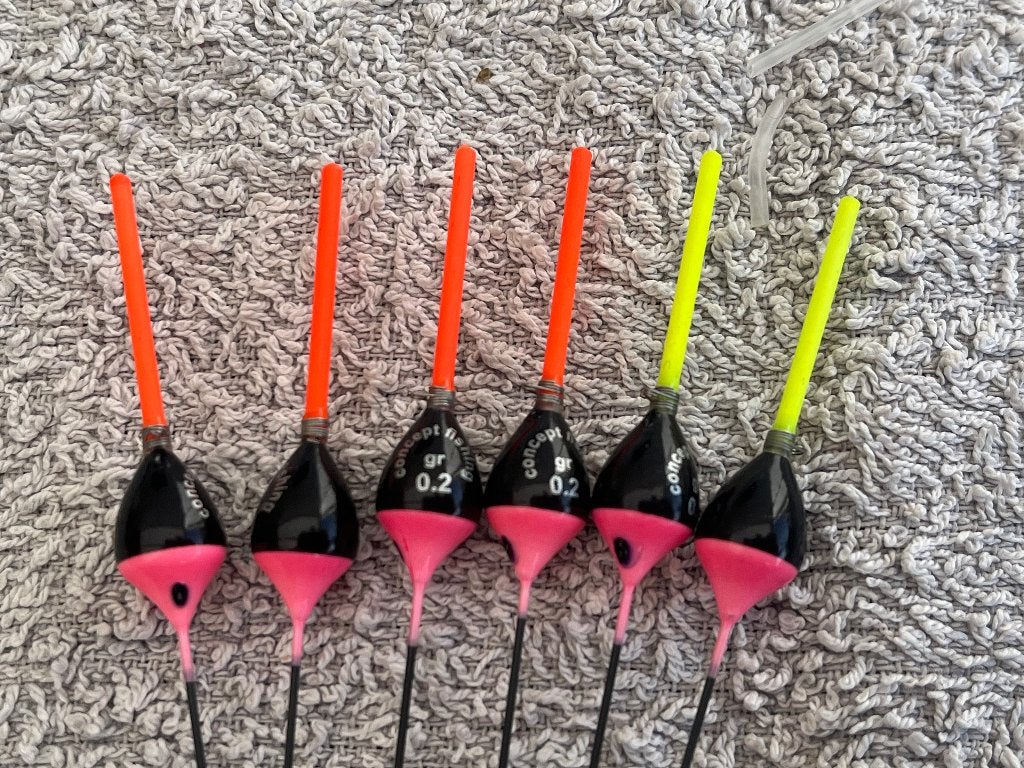 adv 252 / NIEUW set 6 commercialdobbers CF 0,20gr, Ophalen of Verzenden, Nieuw, Dobber of Lood