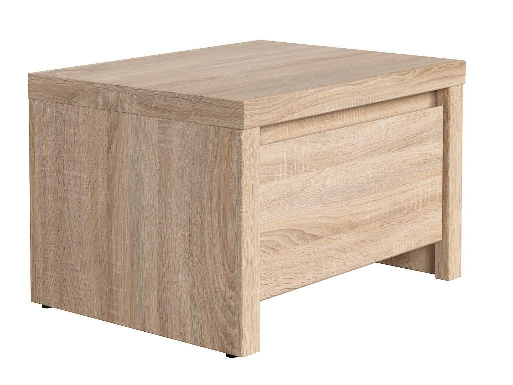 VOORRAAD Sonoma eiken nachtkastjes met lade LAATSTE OP = OP!, Overige materialen, Nieuw, Ophalen of Verzenden, 45 tot 65 cm