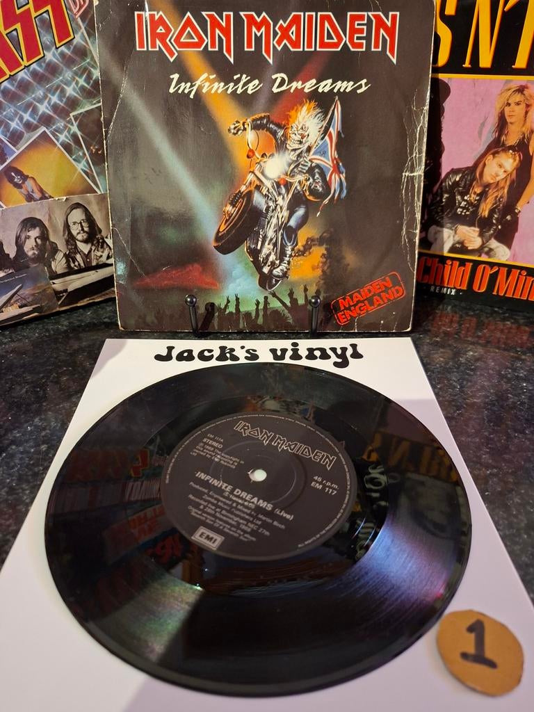 Iron Maiden - Infinite Dreams (Live) 7 inch Single 1989/1, Cd's en Dvd's, Vinyl | Rock, Gebruikt, Ophalen of Verzenden