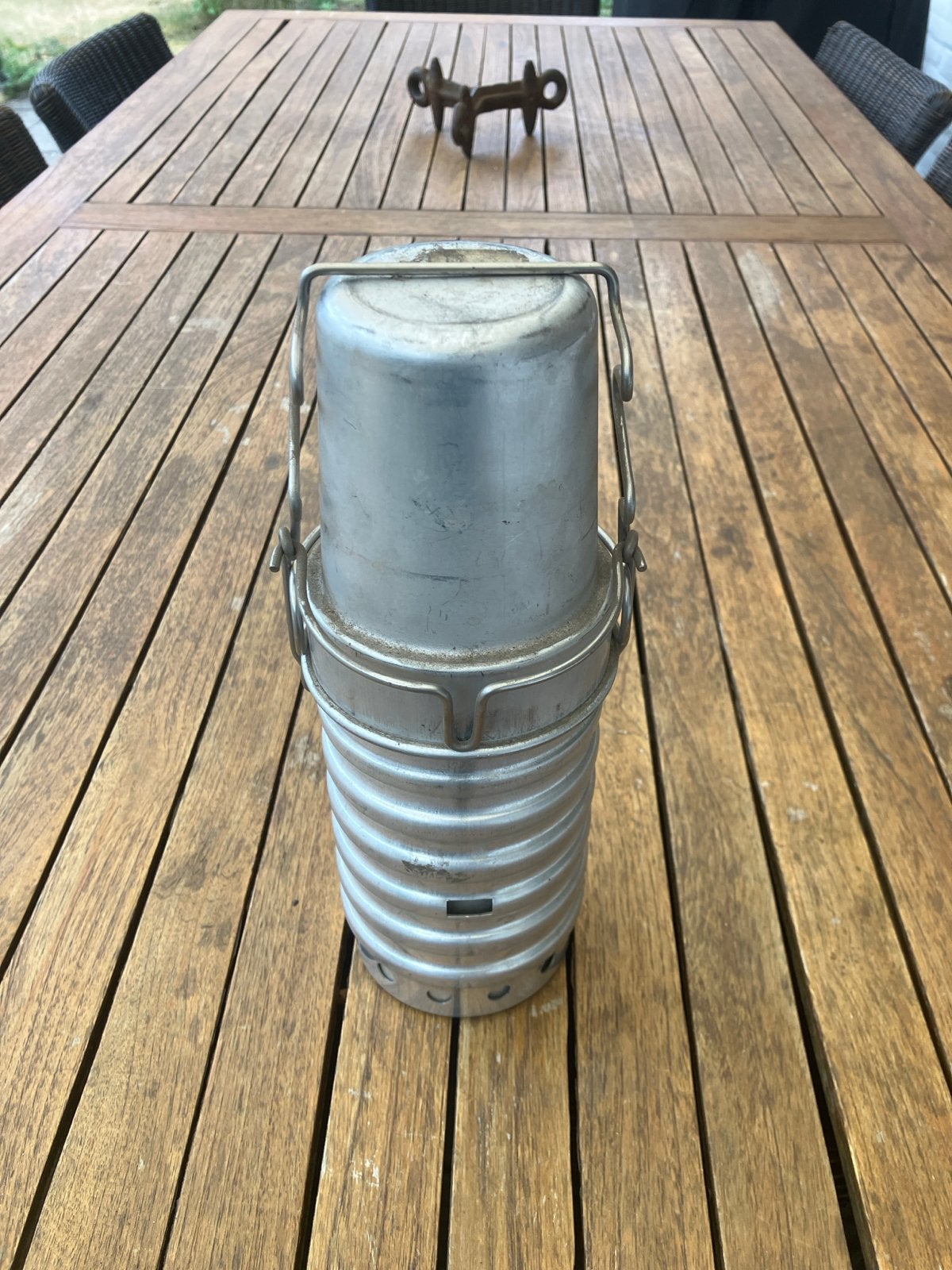 Vintage aluminium stormkoker / theemaker, Verzenden