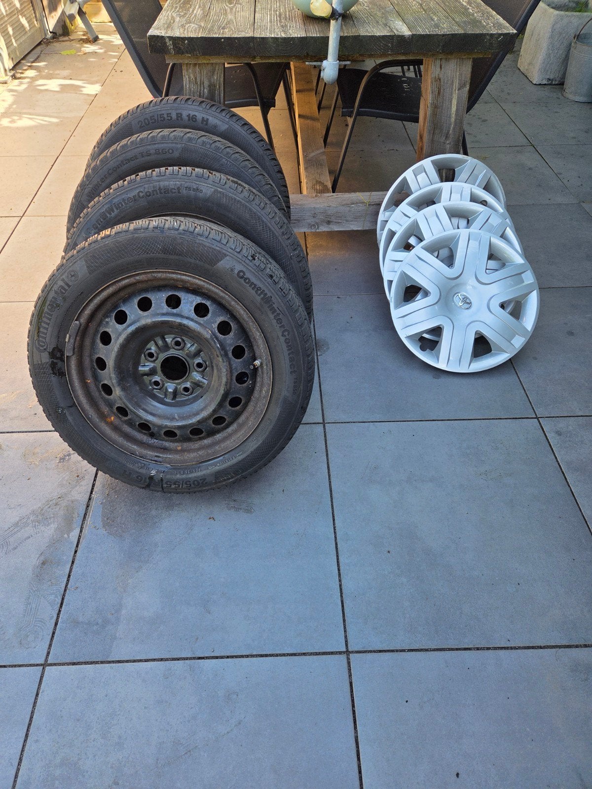 Winterbanden met velg Continental 205/55 R 16, Auto-onderdelen, Banden en Velgen, 16 inch, All Season, Band(en), 205 mm